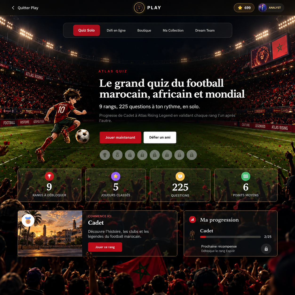 Atlas Quiz interactive interface